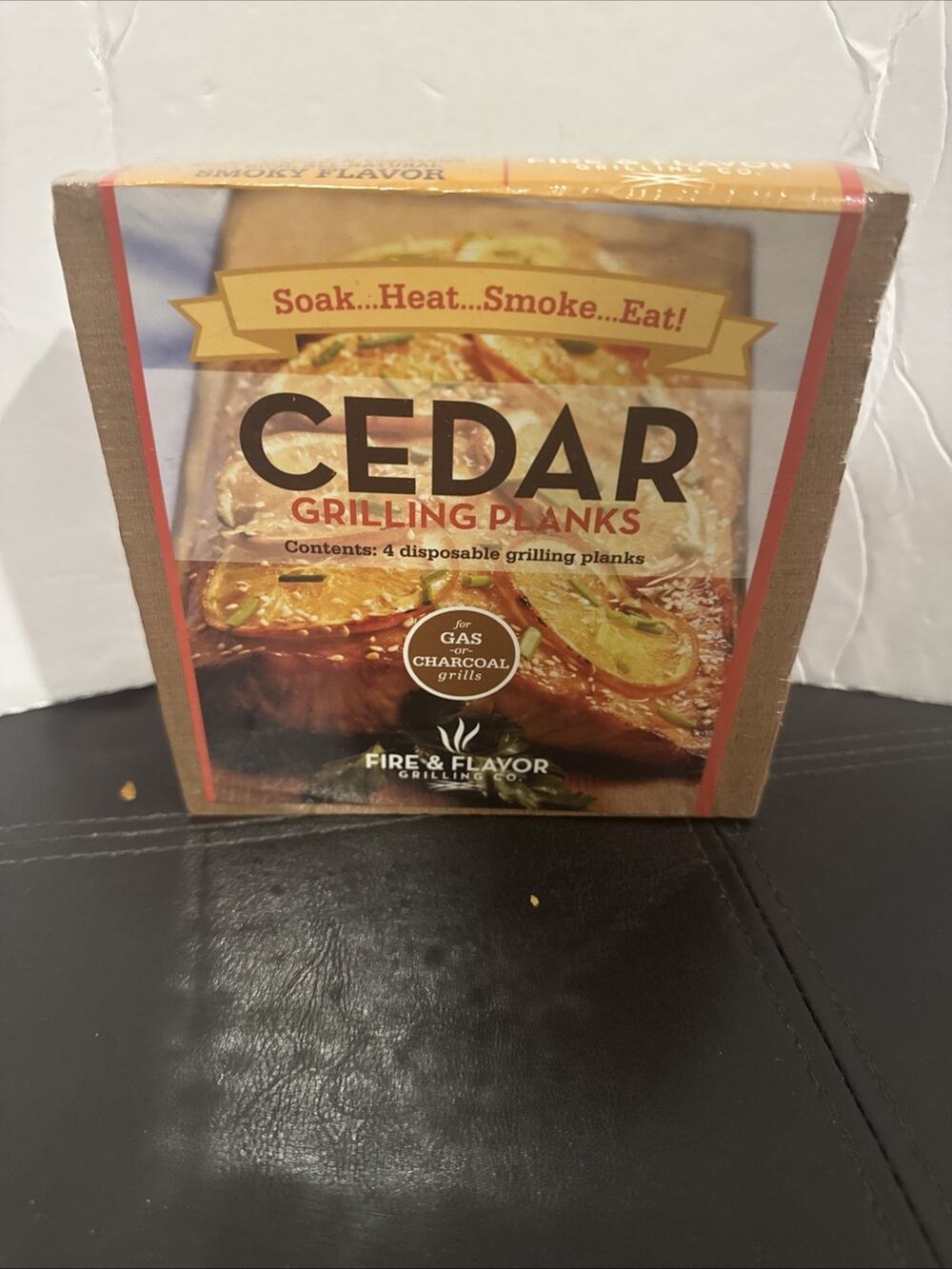Fire & Flavor Cedar Grilling Planks 4 Pack 100% Organic Western Red Cedar Sealed